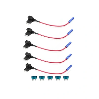 Abbildung von KOLACEN Automotive Car Truck 5 Stück 16 Gauge Add a Schaltung Sicherung TAP Adapter für normale Standard Blade Typ + 15Apm
