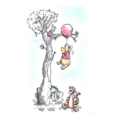 Abbildung von Komar Poster &quot;Winnie Pooh Hang on&quot;, Disney, (1 St.), Kinderzimmer, Schlafzimmer, Wohnzimmer