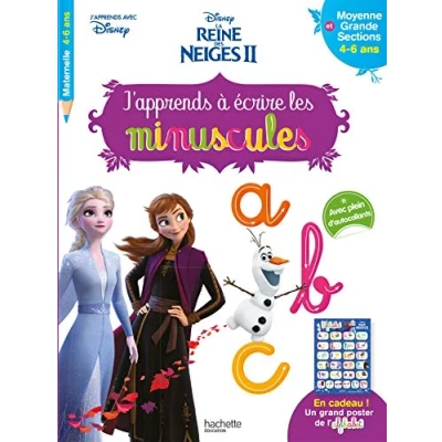 Abbildung von Disney La Reine des Neiges 2 J&#039;apprends à écrire les minuscules MS GS (4 6 ans): Moyenne et Grande sections