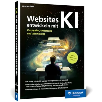 Abbildung von Websites entwickeln Mit KI: KI konzipieren, umsetzen und optimieren. interaktivem Assistenten, Übungen, Tipps Fallbeispielen.