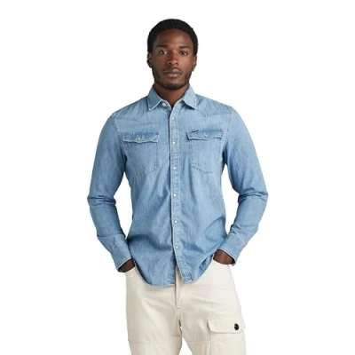 Abbildung von G Star 3301 SLIM Hemd, Herren, Größe: XS, Medium aged