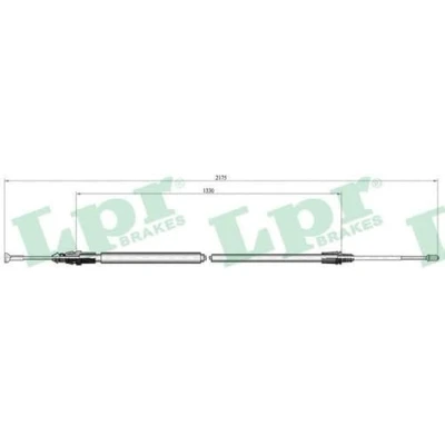 Abbildung von LPR C0642B Handbremsseil 2155/1330 Scheibenbremse PEUGEOT: 407 Coupe, Limousine, SW