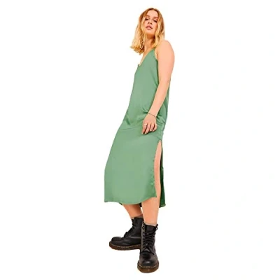 Abbildung von JJXX Women&#039;s JXCLEO Satin Dress SN Kleid, Loden Frost/AOP:AOP, XS