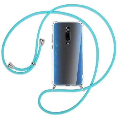 Abbildung von mtb more energy Handykette kompatibel mit Xiaomi Mi 9T / Pro (6.39&#039;&#039;) türkis Smartphone Hülle zum Umhängen Anti Shock Full TPU Case