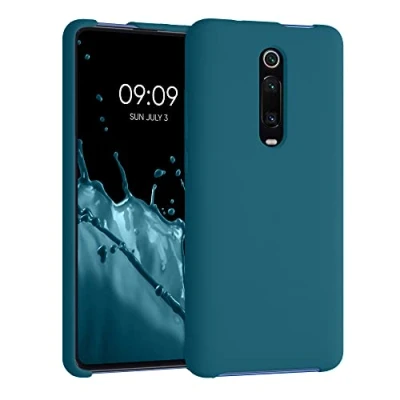 Abbildung von kwmobile Hülle kompatibel mit Xiaomi Mi 9T (Pro) / Redmi K20 Silikon Handy Case Handyhülle weiche Oberfläche kabelloses Laden Petrol matt