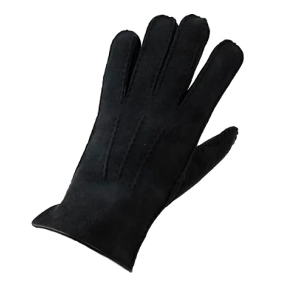 Abbildung von Reissner Lammfelle warme Entrefino Lammfell Finger Handschuhe für Damen und Herren LUXIOR HDS FINGER4 L SCH schwarz (Handumfang 22cm)