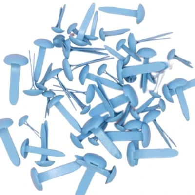 Abbildung von Craftelier Set mit 50 Brads oder Buchbindern in verschiedenen Größen Ideal zum Verschönern von Etiketten Dekorieren Scrapbooking Projekten Farbe Blau