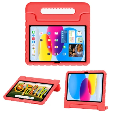 Abbildung von Schutzhülle mit Handgriff kindersicher für das iPad 10.9 (2022) Rot