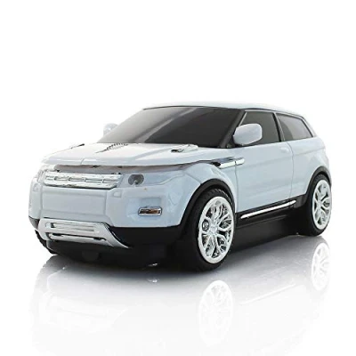 Abbildung von ECOiNVA Funkmaus Wireless Kabellose Sportwagen Auto Maus, 1600DPI Desktop Laptop Computer Maus (Weiß)