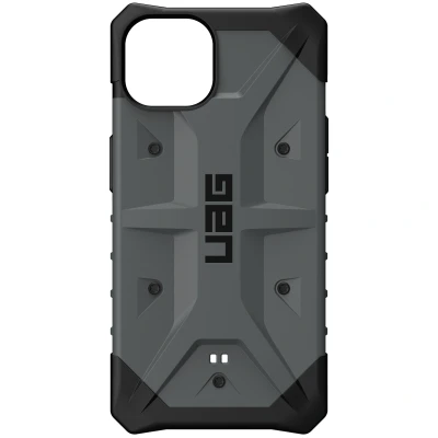 Abbildung von Apple iPhone 13 Hülle Kunststoff UAG Hard Case/Backcover Handyhülle Silber Shockproof/Stoßfest