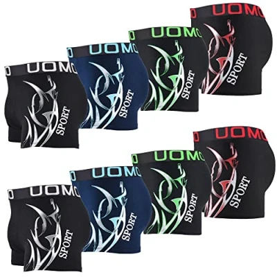 Abbildung von L&amp;K 8er Pack Herren Boxershorts mit tollem Muster Sommer Baumwolle 1105 4XL
