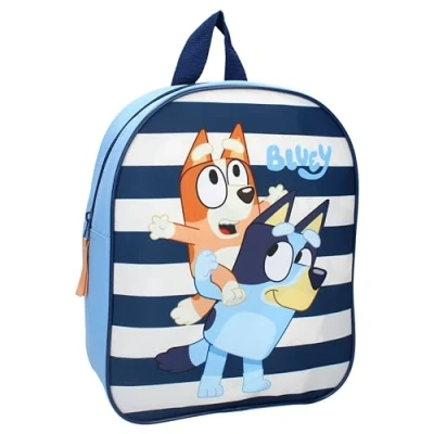 Abbildung von Vadobag Rucksack mit Hündchen, BLUEY und BINGO Jump Into Fun für Kinder Schule Kindergarten Farbe Blau Hellblau Maße 29 x 22 9 cm, Blau, Himmelblau, Einheitsgröße