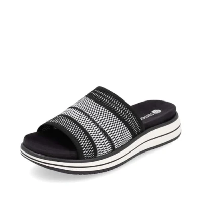 Abbildung von Remonte Pantolette, Keilabsatz, Sommerschuh, Schlappen mit praktischem Gummizug