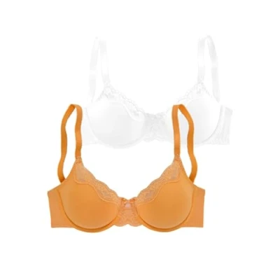 Abbildung von petite fleur Bügel BH (Packung, 2 Stück) mit zarter Jacquardspitze