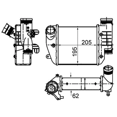 Abbildung von MAHLE ORIGINAL CI 484 000S Ladeluftkühler AUDI: A6 C6 Avant, Allroad, Limousine