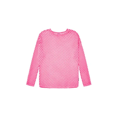 Abbildung von SOCCX Sweatshirt mit Lochmuster in Floral Pink (1 tlg) Nicht Vorhanden