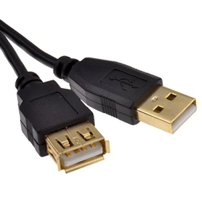 Abbildung von Vergoldeten USB 2,0 Verlängerung Anschlusskabel 24AWG Hoch Geschwindigkeit Kabel A Stecker Zum Buchse 3 m [3 Meter/3m]