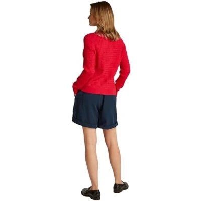 Abbildung von Tommy Hilfiger Rundhalspullover CO CABLE C NK LS SWEATER mit Zopfmuster