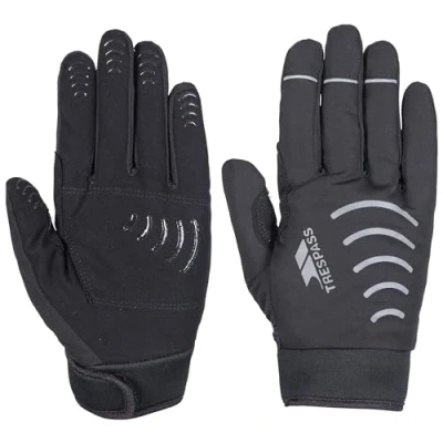 Abbildung von Trespass Crossover, Black, M/L, Wasserdichte Handschuhe mit Noppen für Damen und Herren / Unisex, Medium/Large, Schwarz