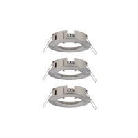 Abbildung von Paulmann 92479 Einbauleuchte Choose Spot starr max. 3x10W Deckeneinbaustrahler Eisen gebürstet Einbaulampe ohne Leuchtmittel Alu