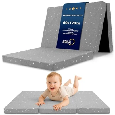 Abbildung von Reisebett Matratze 60x120 cm faltbar Dicke Faltbare für Baby Klappmatratze Kinder Galaxie