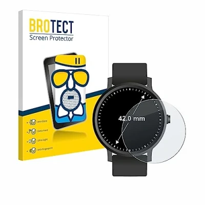 Abbildung von BROTECT Entspiegelungs Schutzglas für Armbanduhren (Kreisrund, ø: 42 mm) Schutz Folie Panzerfolie Glas Matt [Extrem Kratzfest 9H, Anti Reflex]
