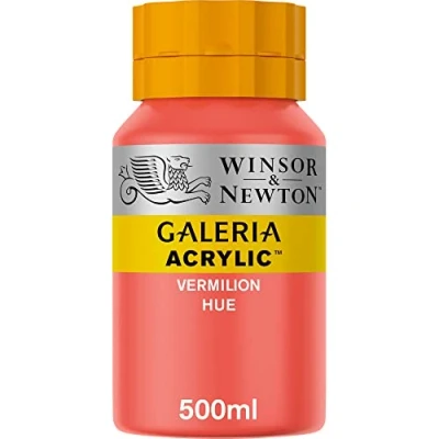 Abbildung von Winsor &amp; Newton 2150682 Galeria Acrylfarbe, hohe Pigmentierung, lichtecht, buttrige Konsistenz, 500 ml Topf Zinnober