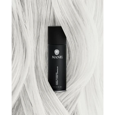 Abbildung von Silver Hair Thickening Spray with added shine by Mane UK for Loss and thinning to conceal roots.