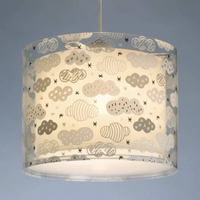 Abbildung von Dalber kinderlampe Pendelleuchte Hängelampe Clouds Wolken Grau kinderzimmerlampe, 33 x 25 cm