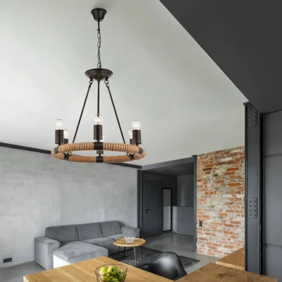 Abbildung von Lighting ULLEU Hängeleuchte Metall schwarz, 6x E27
