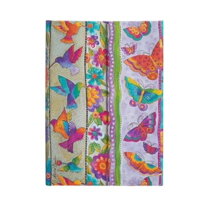 Abbildung von Paperblanks Hummingbirds &amp; Flutterbyes Playful Creations Mini Lined Wrap Closure 85 Gsm