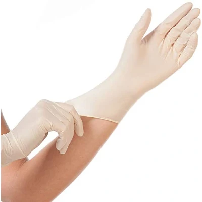 Abbildung von 10 x Hygonorm Latex Handschuh Grip Light puderfrei S 24cm weiß VE=100