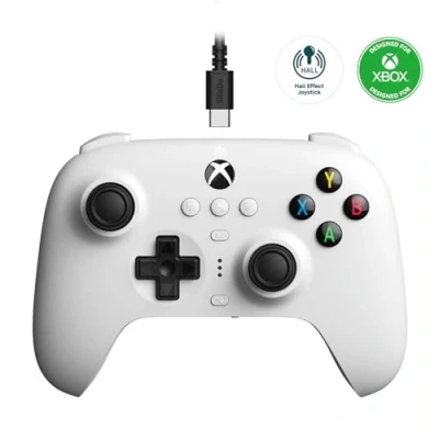 Abbildung von 8Bitdo Ultimate Wired Controller for Xbox, Hall Effect Joystick Update, Compatible with Xbox Series XS, One, Windows 10 &amp; 11 Officially Licensed (White)