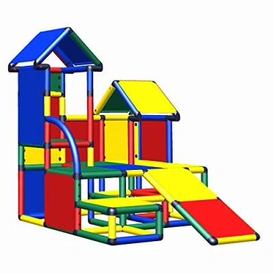 Abbildung von move and stic Klettergerüst LUISE mit Kleinkindrutsche Konstruktions Spielset, (Spielset zur Motorikförderung), Motoriktrainer, erweiterbar, recyclebarem Kunststoff, Made in Germany
