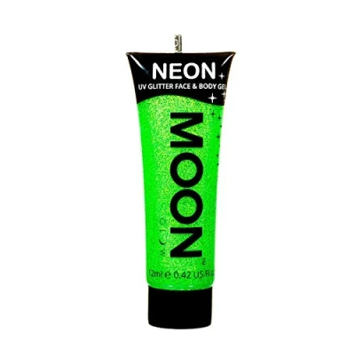 Abbildung von Moon Glow, Neon UV Glitzer Gesichts und Körpergel, Gesichtsfarbe (Grün, 12 ml (1 Stück))
