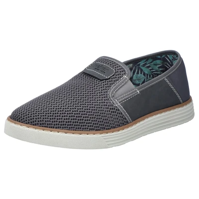 Abbildung von Rieker Slipper, Herren, Größe: 45, Grau Schuhe