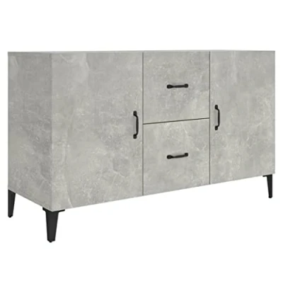 Abbildung von vidaXL Sideboard Kommode Anrichte Schrank Beistellschrank Mehrzweckschrank Standschrank Wohnzimmer Flur Betongrau 100x36x60cm Holzwerkstoff