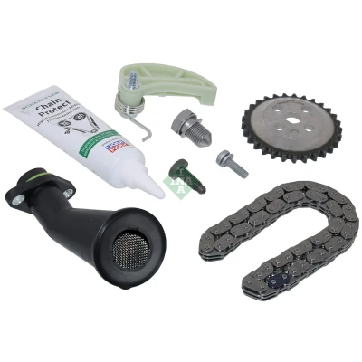Abbildung von INA 558 0067 10 Kettensatz, Ölpumpenantrieb VOLKSWAGEN: Golf 5 Schrägheck, 6, Plus / Crossgolf, AUDI: A3 A1 Sportback