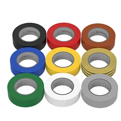 Abbildung von AUPROTEC 9X Isolierband 15mm x 10m VDE Isoband PVC Elektriker Klebeband Sortiment/Set 9 Farben DIN EN 60454 3 1