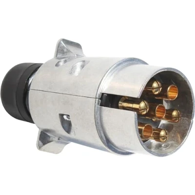 Abbildung von 7pol. / 7 poliger Stecker Anhängerstecker Metallstecker für Pkw Anhänger