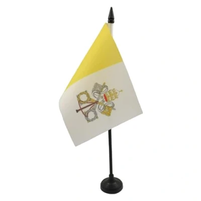 Abbildung von AZ FLAG Tischflagge Vatikanstadt 15x10 Cm Staat Tischfahne 10 x 15 Flaggen
