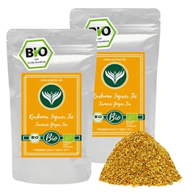 Abbildung von Azafran BIO Kurkuma Ingwer Tee Gewürztee lose Kurkumatee mit getrocknet 500g