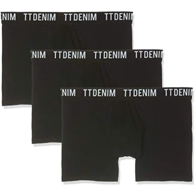 Abbildung von TOM Tailor Denim 3 PACK Panties, Herren, Größe: Small, Black