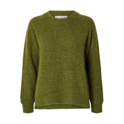 Abbildung von Selected Femme LULU Oneck NOOS Strickpullover, Damen, Größe: XS, Cardamom seed