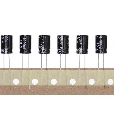 Abbildung von 50 Stück 10V 1000UF Steckbarer Aluminium Elektrolytkondensator 8x12 8 * 12mm