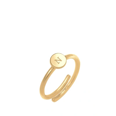 Abbildung von Elli Letter N Ring goldcoloured, Damen, Größe: 54, Gold coloured