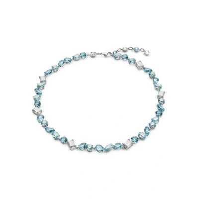 Abbildung von Swarovski GEMA Mixed CUT Rhodium Plated Armband, Damen, Größe: One Size, Blue
