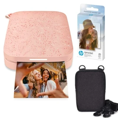Abbildung von HP Sprocket Portable 2x3 Zoll Sofortbilddrucker (Rosa) Zink Papierbündel
