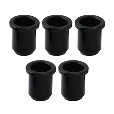Abbildung von Musiclily Pro 14mm Messing Bass Saitenführungsbuchsen String Ferrules für Jazz Bass/Precision E bass, Schwarz (5 Stück)
