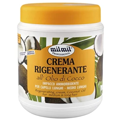 Abbildung von milmil Haarmaske Kokos Öl (Crema Rigenerante Cocco) 1000ml